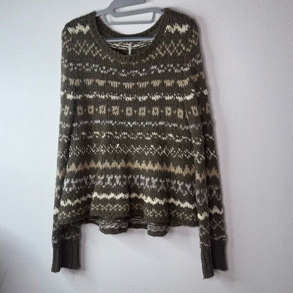 Free People Through The Storm Wool-Blend Sweater Size Small - Picture 11 of 13